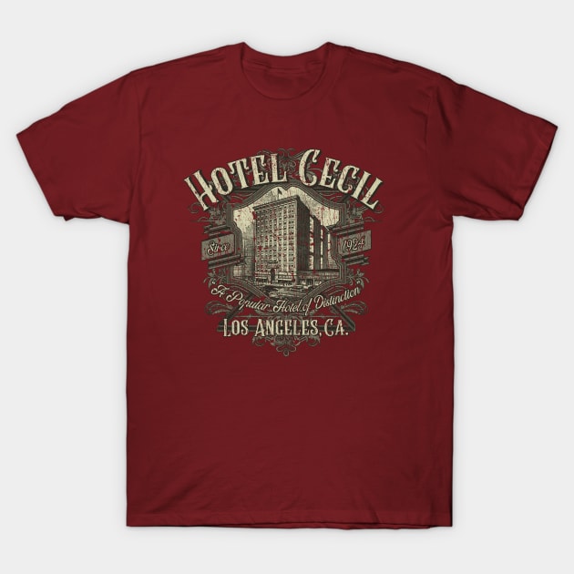 Hotel Cecil Los Angeles 1924 T-Shirt by JCD666